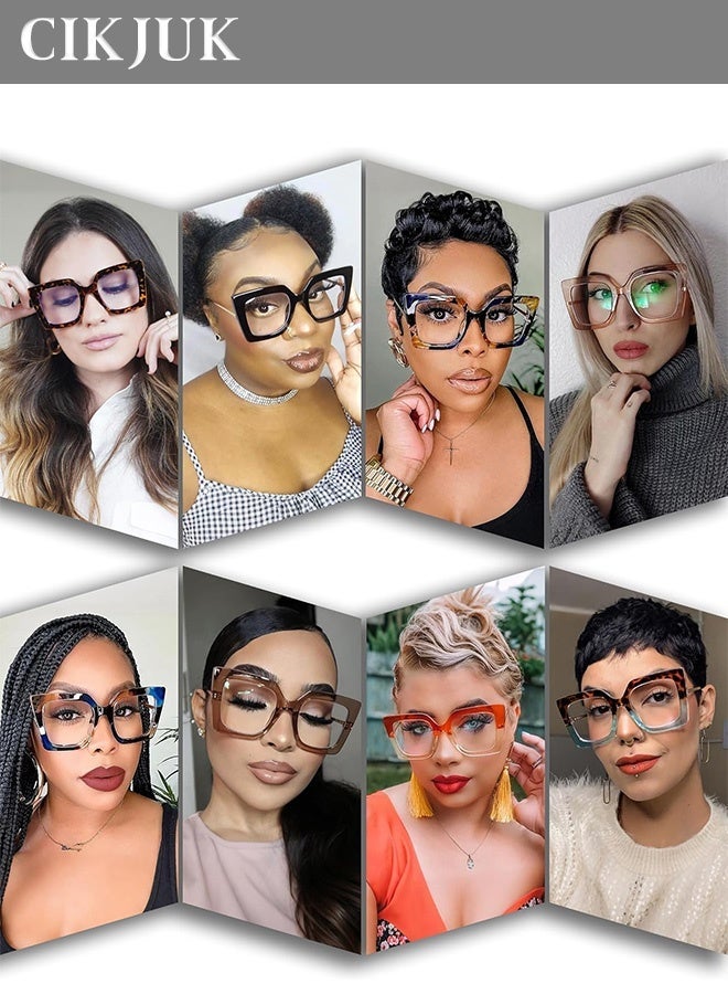 CIKJUK Blue Light Glasses for Women and Men Openwork Metal Anti-Radiation Blue Light Blocking Eye Glasses for Reading Computer Gaming Phones Eyeglasses UV Filter Fashion Eyeglass Black - Image 5