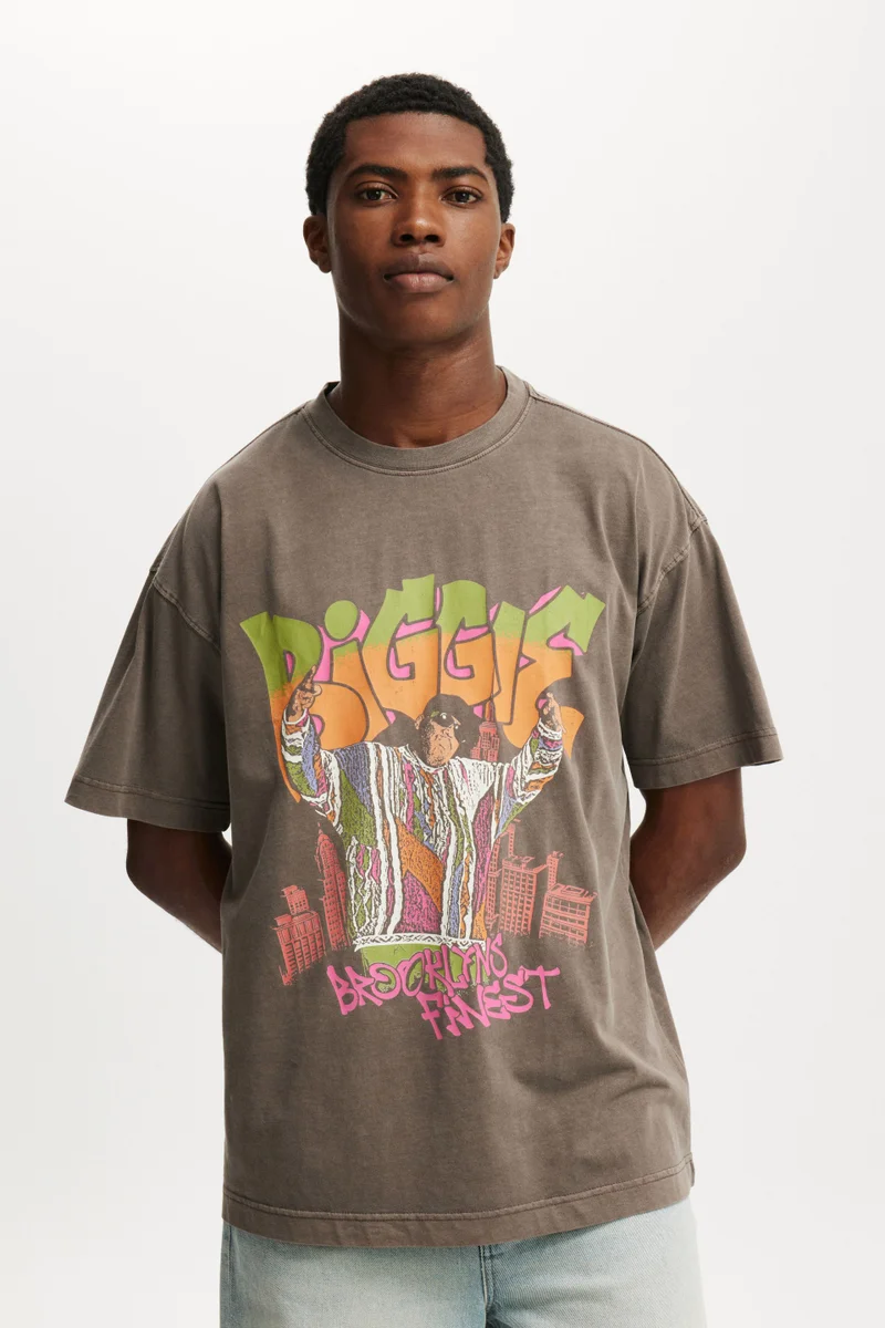 كوتون اون Box Fit Premium Music T-Shirt