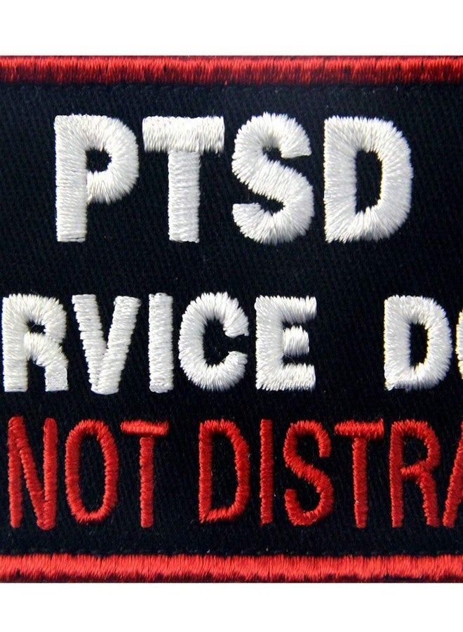 ODSP Service Dog PTSD Do Not Distract, Not All Disabilities are Visible, Stress Stress Anxiety Response Vests/Harnesses Emblem Embroidered Fastener Hook Loop Backing Patches - Image 3