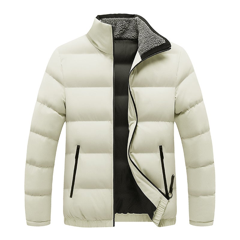 Down cotton-padded jacket mens winter 2022 New Tide brand thick cotton-padded coat winter clothing Korean trend winter cotton-padded coat Khaki