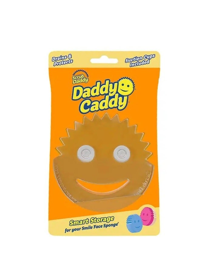 Scrub Daddy Sponge Holder Daddy Caddy - Sponge Holder for Kitchen Sink - Sponge Caddy and Kitchen Organizer with Suction Cups - Self Draining & Dishwasher Safe (1 Count) - Image 1