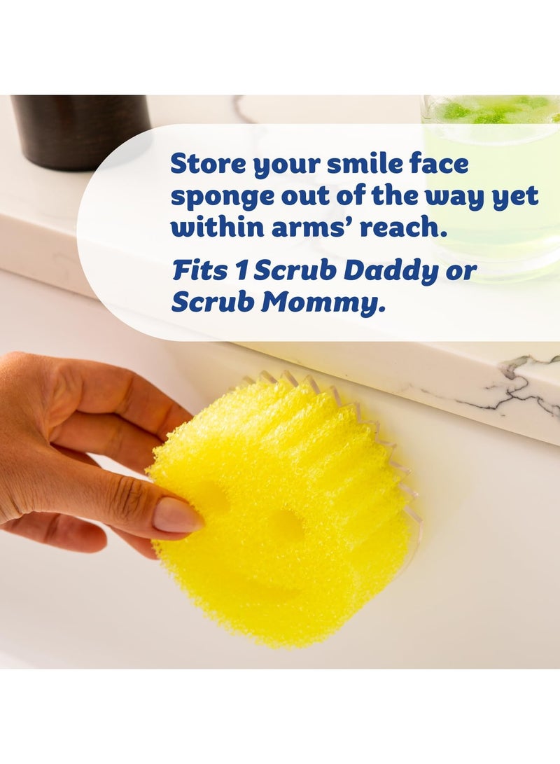 Scrub Daddy Sponge Holder Daddy Caddy - Sponge Holder for Kitchen Sink - Sponge Caddy and Kitchen Organizer with Suction Cups - Self Draining & Dishwasher Safe (1 Count) - Image 4