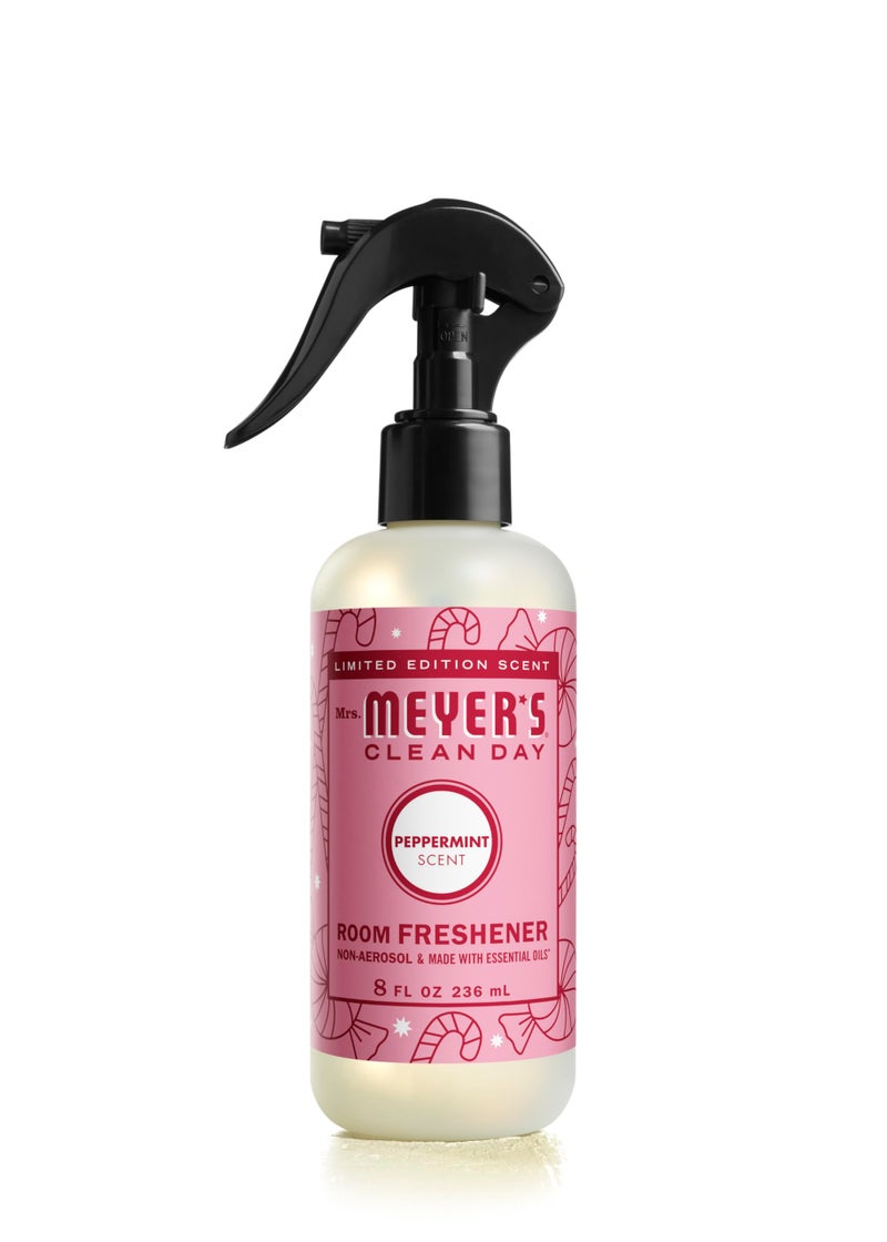 MRS. MEYER'S CLEAN DAY Room and Air Freshener Spray, Non-Aerosol Spray Bottle Infused with Essential Oils, Peppermint, 8 fl. oz - Image 1