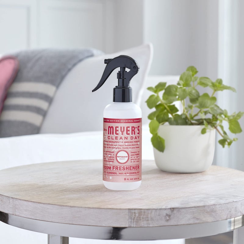 MRS. MEYER'S CLEAN DAY Room and Air Freshener Spray, Non-Aerosol Spray Bottle Infused with Essential Oils, Peppermint, 8 fl. oz - Image 5