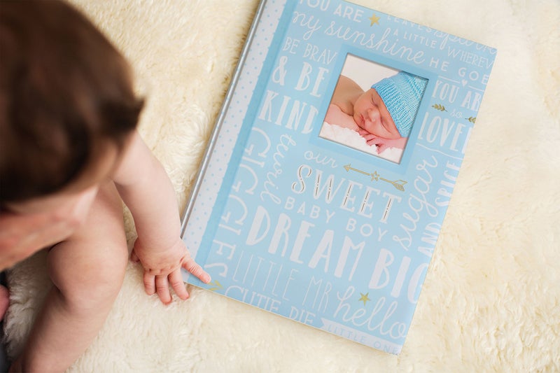 Lil Peach Lilâ€™ Peach Dream Big Baby Memory Book â€“ Guided Fill-In Journal & Photo Album for Babyâ€™s First 5 Years (Blue) â€“ 46 Acid-Free Pages, Baby Boy Gift for New & Expecting Parents - Image 2