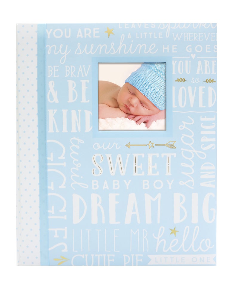 Lil Peach Lilâ€™ Peach Dream Big Baby Memory Book â€“ Guided Fill-In Journal & Photo Album for Babyâ€™s First 5 Years (Blue) â€“ 46 Acid-Free Pages, Baby Boy Gift for New & Expecting Parents - Image 1