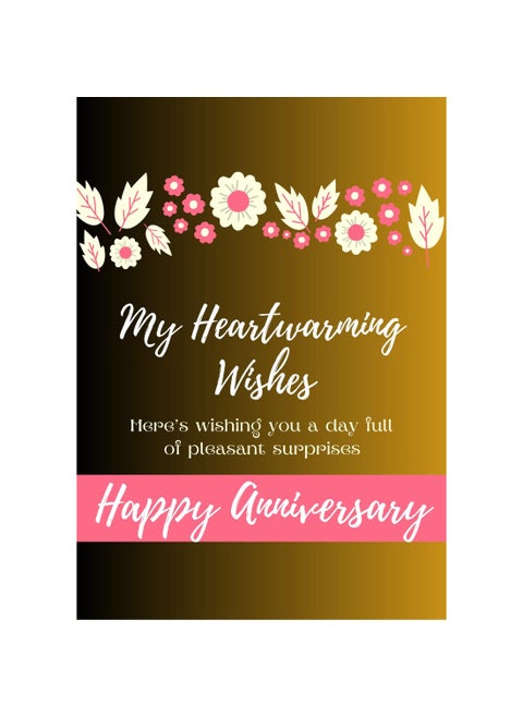AanyaCentric Wedding Anniversary Card Printed Greeting Card A5 Size with Handmade Envelope Perfect Marriage Anniversary Card for Husband or Wife Love Greeting and Gift