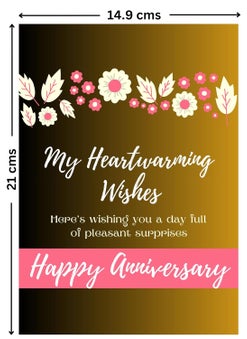 AanyaCentric AanyaCentric Wedding Anniversary Card Printed Greeting Card A5 Size with Handmade Envelope Perfect Marriage Anniversary Card for Husband or Wife Love Greeting and Gift  - Image 3