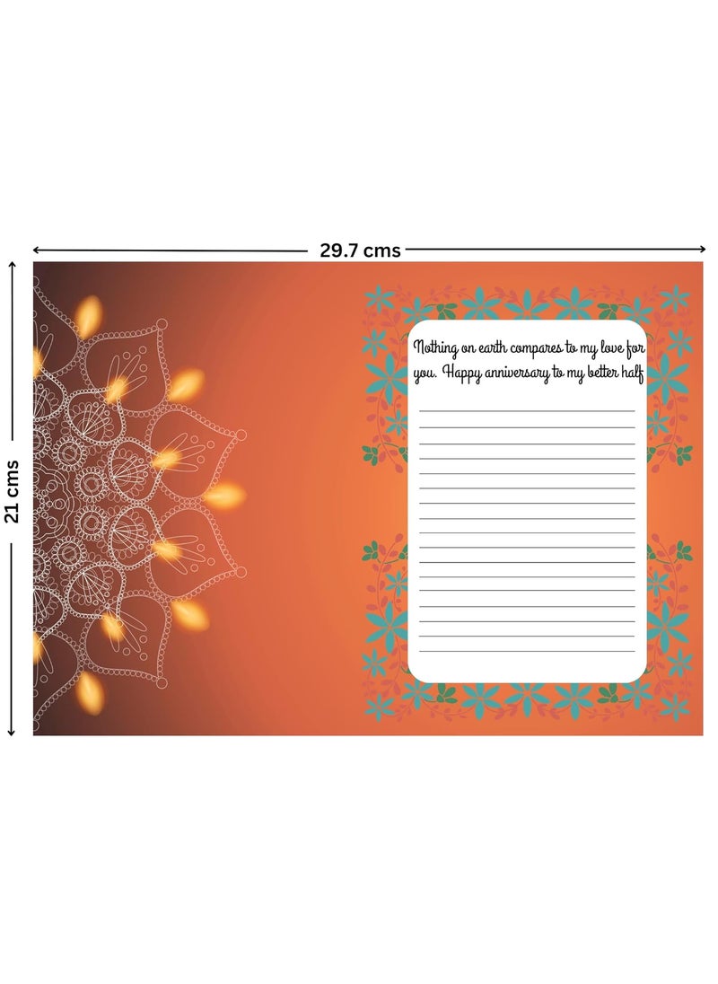 AanyaCentric - AanyaCentric Wedding Anniversary Card Printed Greeting Card A5 Size with Handmade Envelope Perfect Marriage Anniversary Card for Husband or Wife Love Greeting and Gift - Image 1