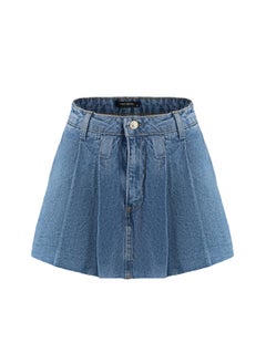 Blue Pleated Normal Waist Denim Shorts Skirt - pzsku/Z70138F1FB7765B9A1D00Z/45/_/1725539651/1104c5b6-50ec-49f5-b036-15a086d27daf