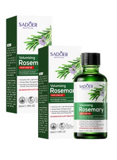 SADOER 2-PACKS Rosemary Essential Oil for Hair Care, Improves Dry and Frizzy Hair, Hair Repair Essential Oil 50ml*2  - Image 1