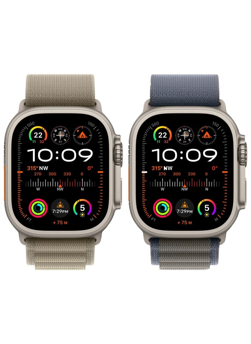 Generic (Pack of 2) Apple Watch Alpine Loop Band for Apple Watch Ultra 1/2 49mm 46mm 45mm 44mm 42mm Nylon Woven Sport Strap Compatible with iWatch Series 10 9 8 7 6 5 4 3 2 1 SE  - Image 3