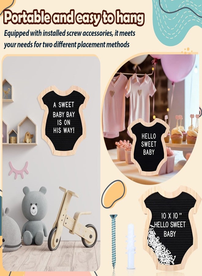 Geyoga Baby Coming Soon Announcement Felt Letter Board Pregnancy Reveal Ideas Hangeable Message Board for Baby Shower Decorations - Image 5