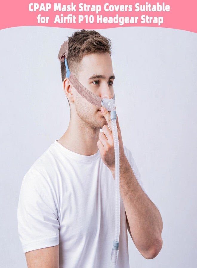 4 قطع من أغطية حزام قناع جهاز التنفس CPAP المصنوعة من الساتان، أغطية حزام مريحة لجهاز التنفس CPAP، واقي شعر حريري لجهاز التنفس CPAP يناسب وسائد الأنف P10 وغطاء الرأس، وسائد قناع جهاز التنفس CPAP مضادة للتجاعيد لتقليل العلامات الحمراء (وردي) - Image 4