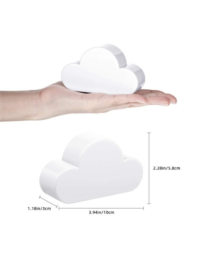 1 Pack Magnetic Key Holder, Self Adhesive No Drill Wall Key Hooks, Cloud Shaped Waterproof Key Rack Organizer for Entryway Door Home Storage, White - Image 2