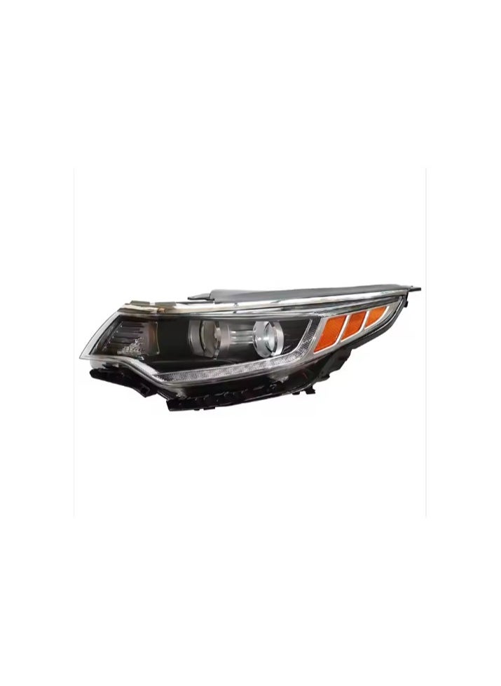 Generic Headlight With LED For 2016 2017 2018 Kia Optima, Direct Replacement Headlamp Black Housing Color Lens Color Clear Yellow  - Image 1