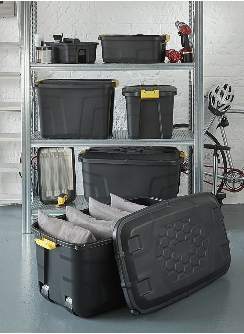 Strata - Strata Storage Box With Wheels, Black, 190 Liters, 99.7 x 59 x 66 cm, HTC-STR-753 - Image 1