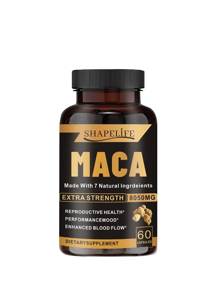 شايب Maca 7 In 1 Made With 7 Natural Ingredients 8050 MG Extra Strength - 60 Capsules - Image 1