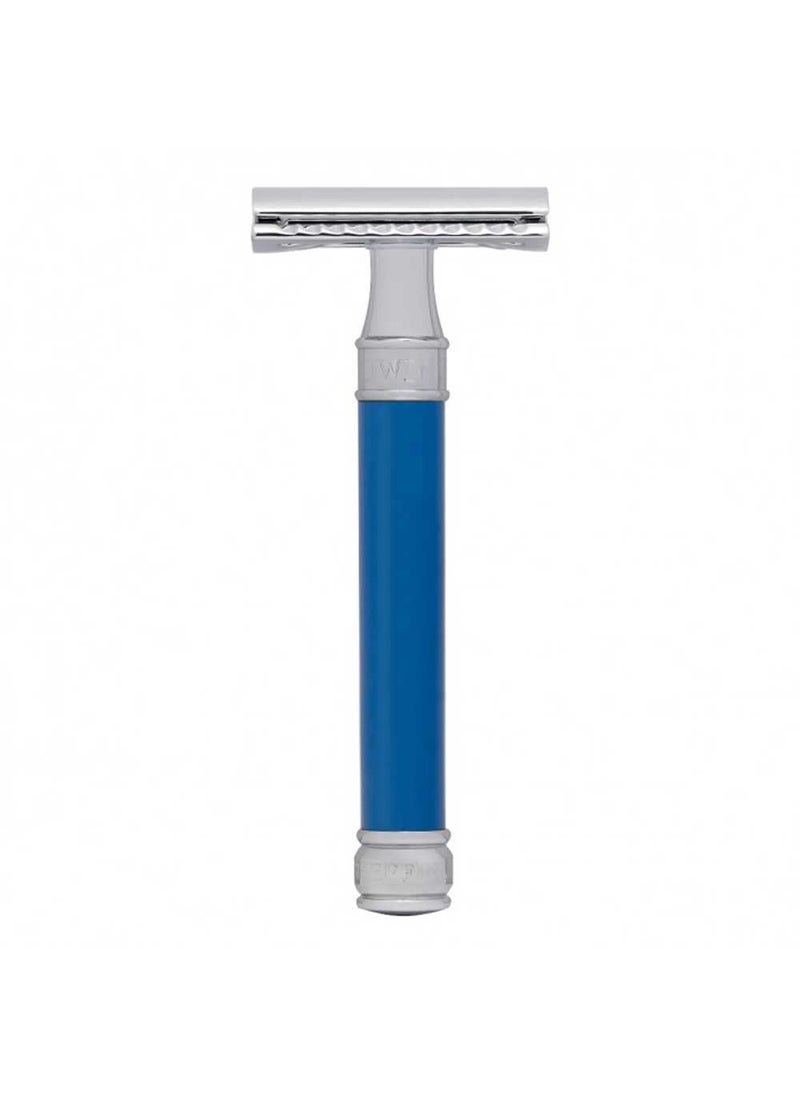 Edwin Jagger - Edwin Jagger Double Edged Safety Razor Long Handle  93mm 37 Blue - Image 1