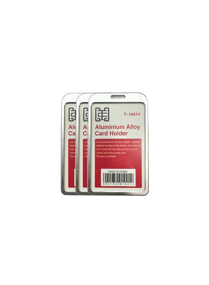 Pack of 20pcs Slim Aluminum ID Card Holder – Metal RFID Blocking Badge Holder with Clear Front Window – No Lanyard – Durable, Lightweight ID Case for Work, Office, Travel - Image 4