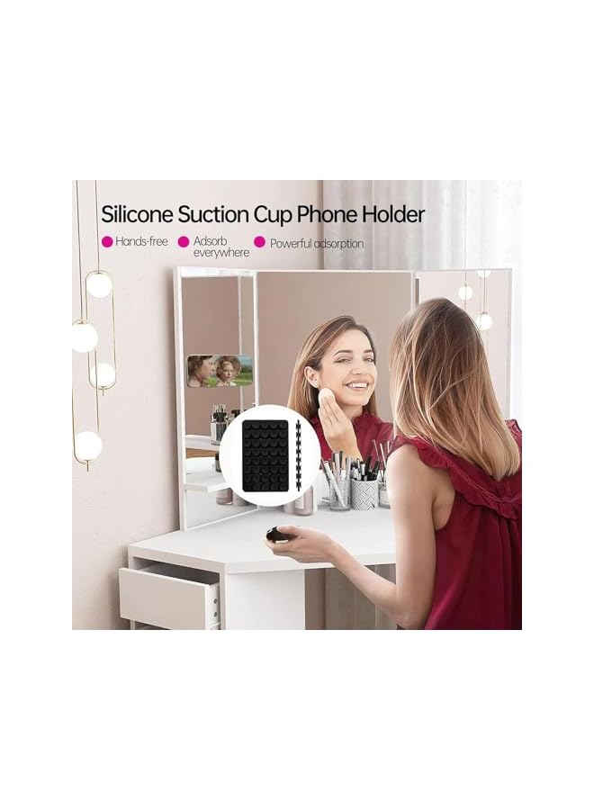 Green Tiger 2 Pcs Silicone Suction Phone Case Mount, Suction Cup Phone Mount Non Slip Sticky Phone Grip for iPhone and Android Phone Accessories Hands-Free Strong Grip Holder for Selfies and Videos - Image 4