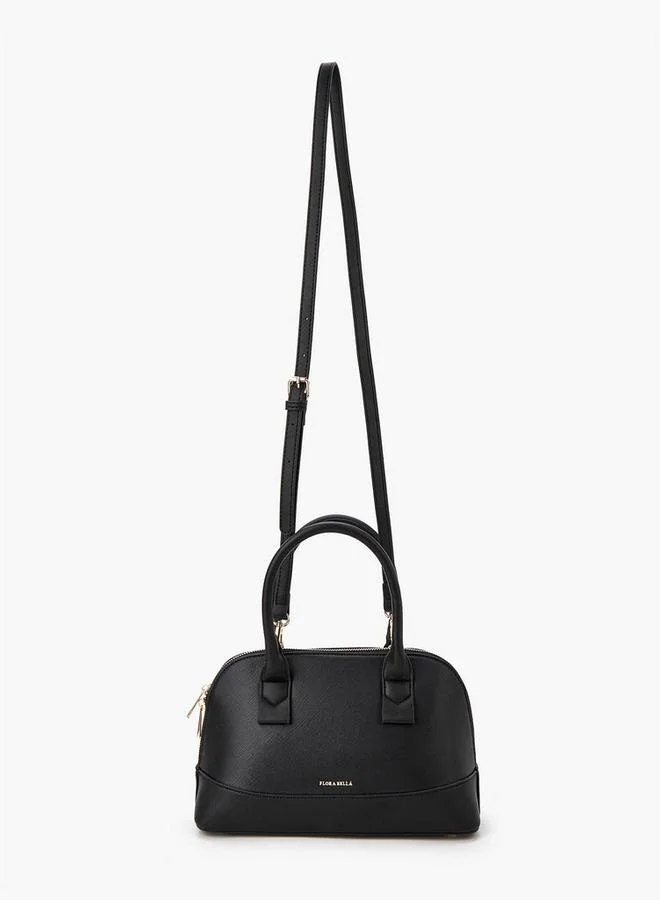 Flora Bella By Shoexpress Solid Tote Bag with Detachable Strap and Zip Closure