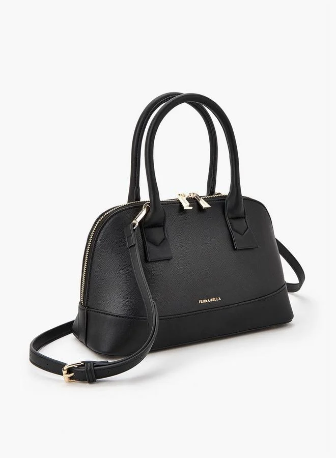 Flora Bella By Shoexpress Solid Tote Bag with Detachable Strap and Zip Closure