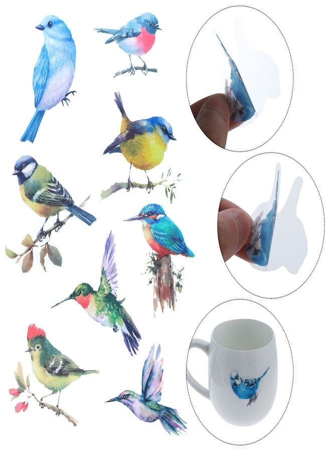 Aster 80Pcs Fly Birds Stickers Clear Bird Stickers Decals for Kids Children, PET Bird Sticker Craft Sticker for Scrapbooking, Card,Laptop,Wall, Window (20 Styles, 1-2 Inch) - Image 3