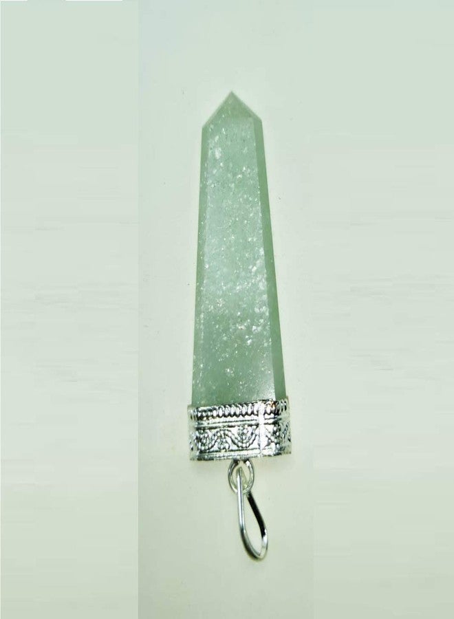 CA AGATE Green avanturine Flat Point Pendant Necklace Healing Crystal - Image 2