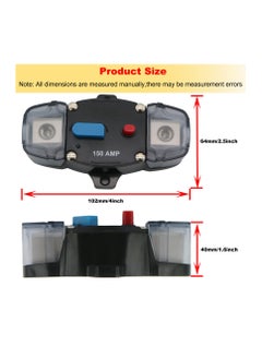 150A قواطع دوائر صوت ستيريو للسيارة حاملات كتلة الصمامات العاكس RV يخت قارب تعديل الصوت قواطع دوائر أوتوماتيكية استعادة الطاقة حماية دائرة حماية مفتاح الأمان - pzsku/Z7014026B21AFC32229F9Z/45/_/1721958586/32028421-302e-4d95-9de6-0b0b783837ff