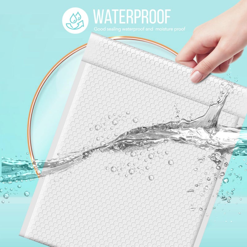 Fuxury Bubble Mailers 12x15" White Padded Envelopes 40 Pack Large Bubble Mailer Strong Adhesion Padded Mailer,Self-Seal Envelope for Mailing Small Business,Magazine,Clothing - Image 5