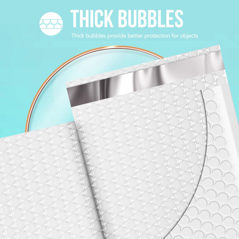 Fuxury Bubble Mailers 12x15" White Padded Envelopes 40 Pack Large Bubble Mailer Strong Adhesion Padded Mailer,Self-Seal Envelope for Mailing Small Business,Magazine,Clothing - Image 4
