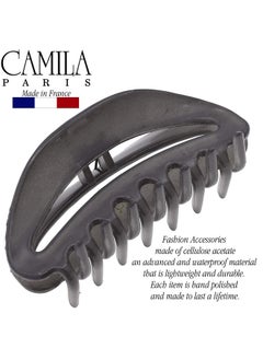 CAMILA Paris Cp3124 French Hair Clip For Women, Gray, Girls Hair Claw Clip Jaw Fashion Durable And Styling Hair Accessories For Women, Luxury Ladies Strong Hold No Slip Grip Clamp, Made In France  - Image 2