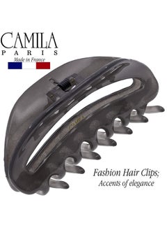 CAMILA Paris Cp3124 French Hair Clip For Women, Gray, Girls Hair Claw Clip Jaw Fashion Durable And Styling Hair Accessories For Women, Luxury Ladies Strong Hold No Slip Grip Clamp, Made In France  - Image 4