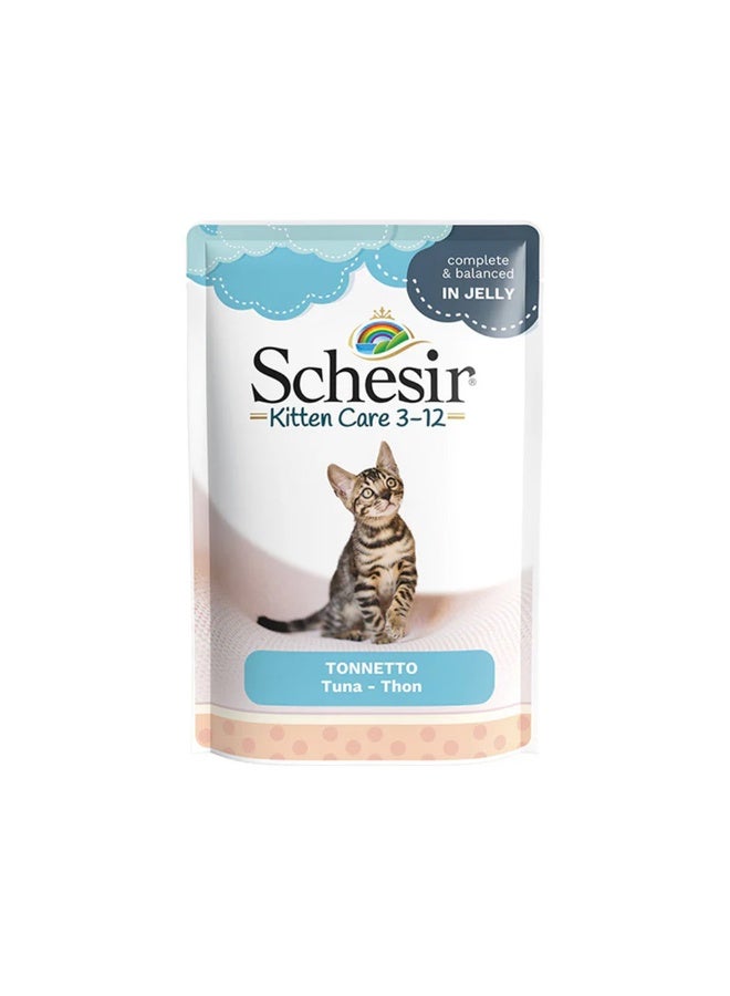 Schesir Tuna in Jelly Kitten Food Pouch - 85 g