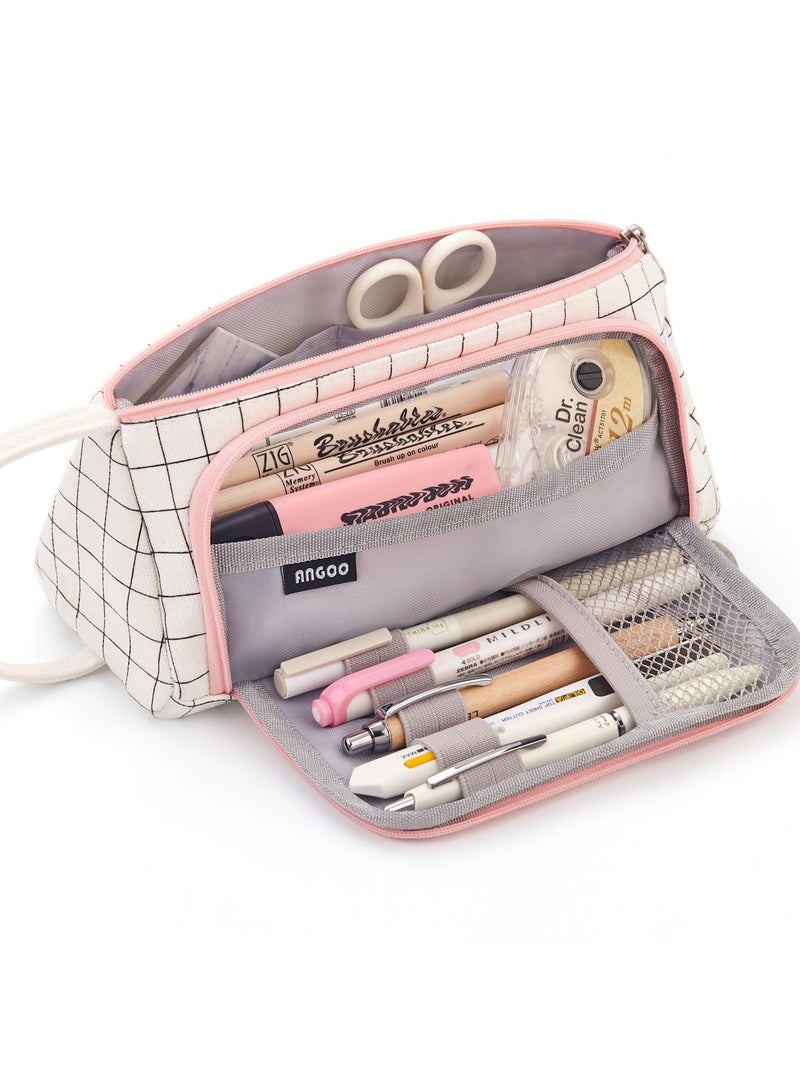 Chielor Big Capacity Pencil Case Pouch Pen Case Simple Stationery Bag School College Office Organizer for Teens Girls Adults Student  - Image 1