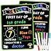 multiwins First and Last Day of School Sign with 6 Colorful Liquid Chalk Markers Pack 14x11DoubleSided Back to School Signs for Kids Reusable Wooden 1st Day of PreschoolKindergarten Photo Props - Image 3
