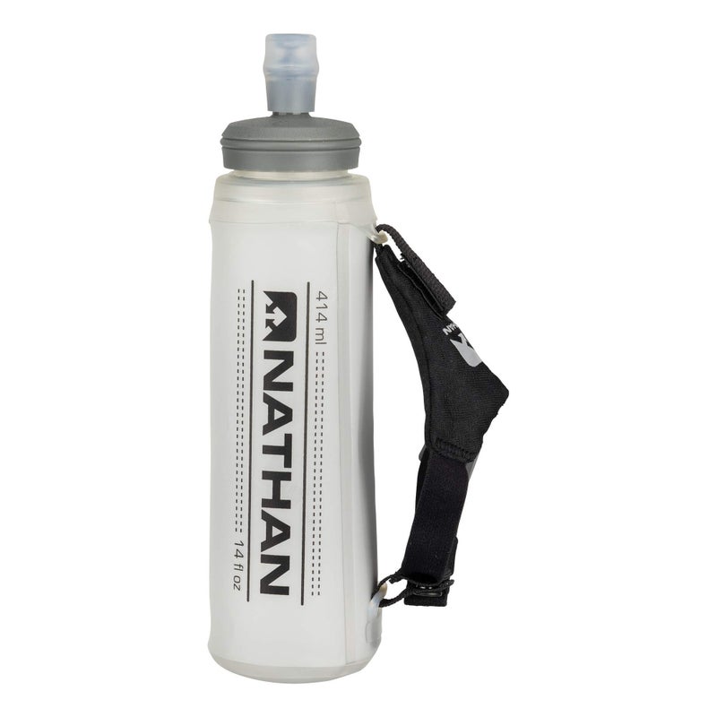 Nathan ExoShot Lite Handheld 14oz, Hydration Flask with Integrated Hand Strap, Great For Running, Cycling, Climbing, Hiking & more, 14 Oz - Image 1