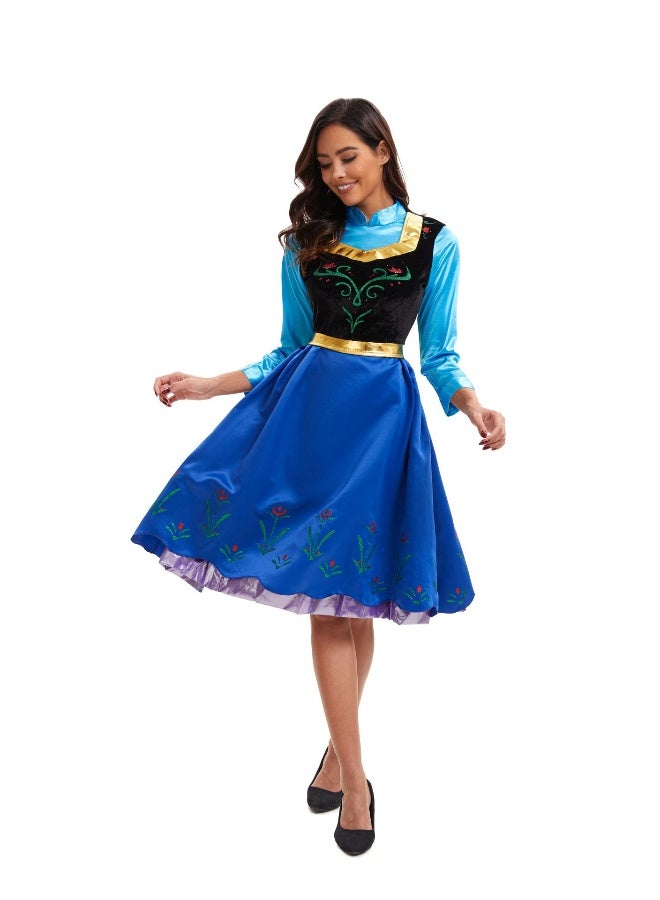 Frozen Princess Anna Dress - Adult Halloween Costume - Image 5
