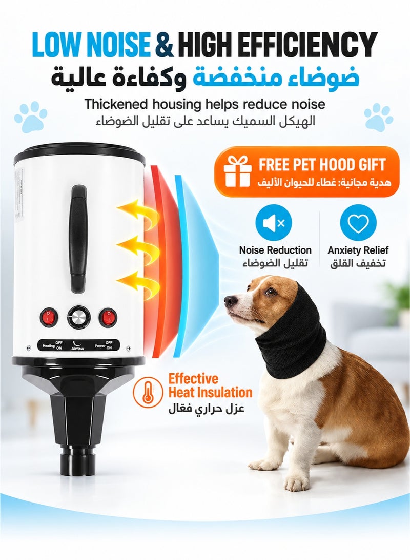 XiuWoo Pet Water Blower Large Dog Hair Dryer High Power Low Noise Dog Hair Drying Box Cat Grooming - Image 3