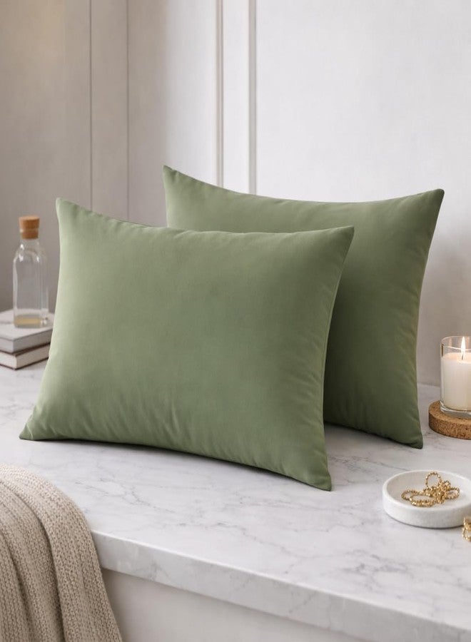 VIVEA RESERVE 400TC Cotton Feel Double Bed Elastic Fitted Bedsheet King Size Set || Includes 1 Solid Plain Fitted Bedsheet King Size Cotton with 2 Pillow Covers (78 × 72 Inches, Mist Green) - Image 2