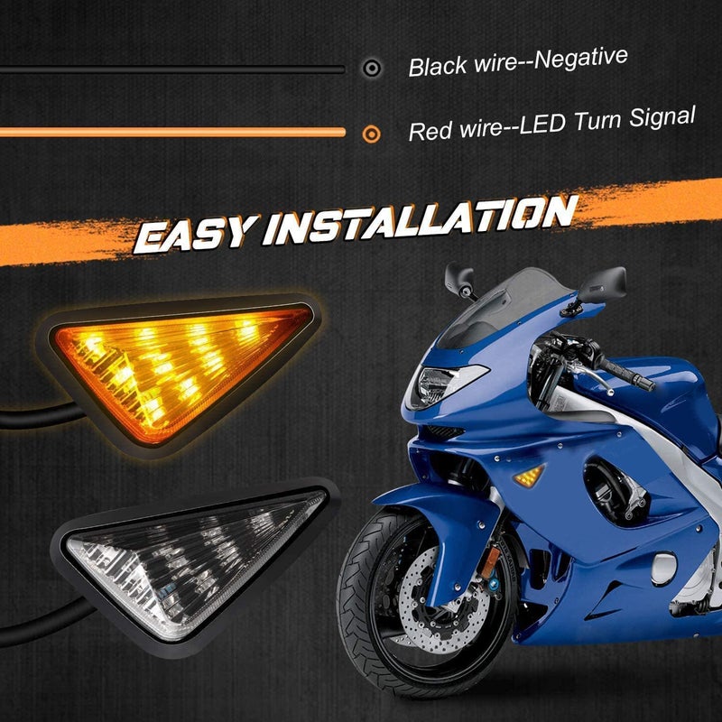 TRP Traders 12V Front Flush Mount LED Indicator Light for Yamaha R15, R15 V1, R15 V2, YZF R1, YZF R3, YZF R15 Honda Kawasaki Suzuki (Amber) - Pack of 2 - Image 4