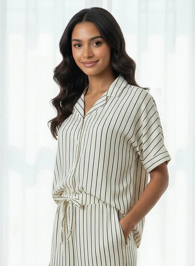 Aadaraya Aadaraya Pyjama Set Button-Down Shirt & Trousers