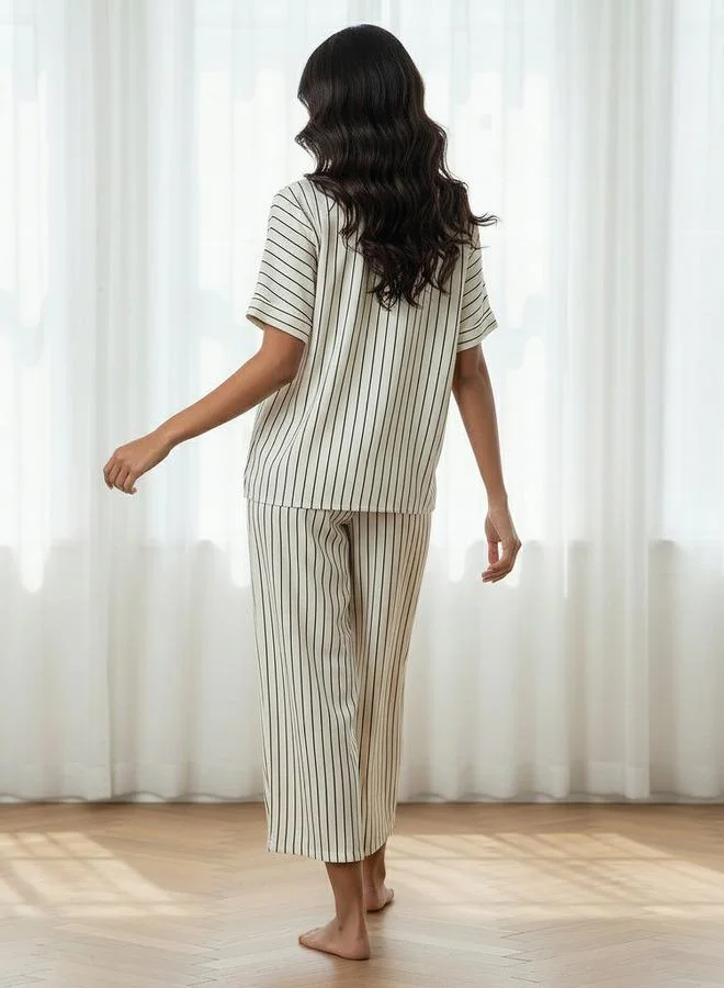 Aadaraya  Aadaraya Pyjama Set Button-Down Shirt & Trousers for Women | Best Price UAE