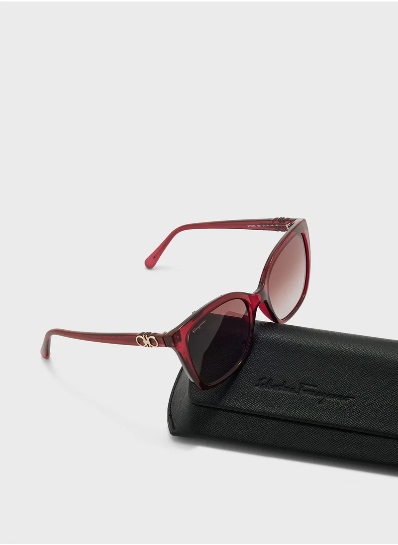 FERRAGAMO Modified Rectangle Oversized Sunglasses