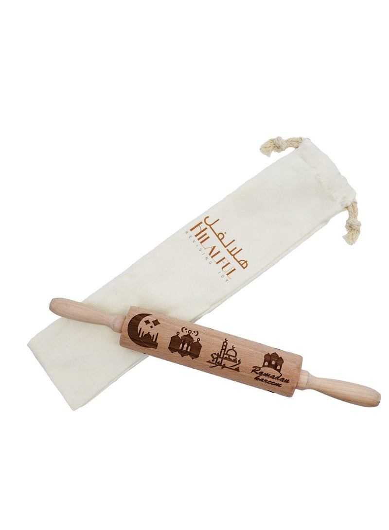 Hilalful هلال فول شوبك | أداة الخبز | أدوات المطبخ | اكسسوار مطبخ | موضوع إسلامي | العيد، رمضان ملهم | خشبي | غير لاصقة | قبضة سهلة | سطح أملس | سهل التنظيف - Image 1