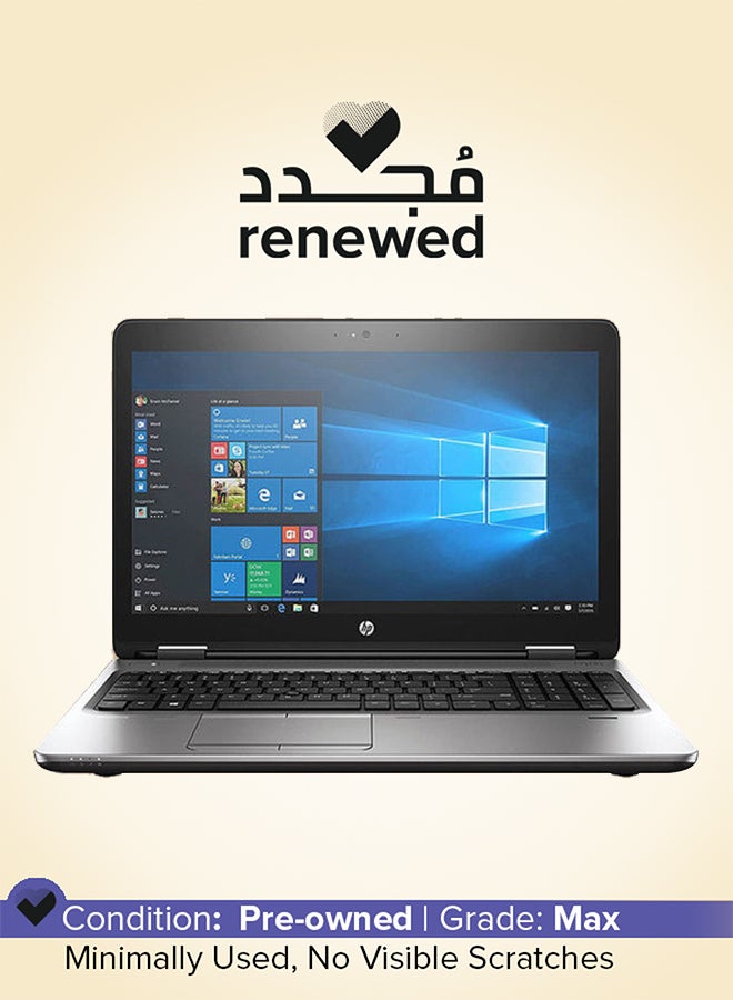 Renewed - ProBook 650 G3 Laptop With 15.6-Inch Display, Core i5-7th Gen/16GB RAM/512GB SSD/Windows 10 English silver