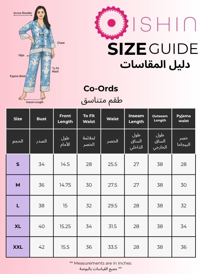 ISHIN Women's Purple Rayon Embellished Cropped Full Length Palazzo Straight Fit Co-Ords - Image 4