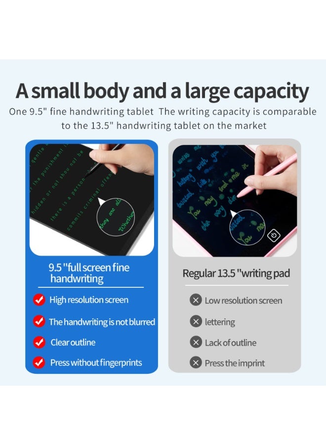 LCD Writing Tablet, 9.5in Erasable Reusable Electronic Drawing Pads, Electronic scratchpad for Kids and Adults, to-Do List Table with Magnetic - Image 2