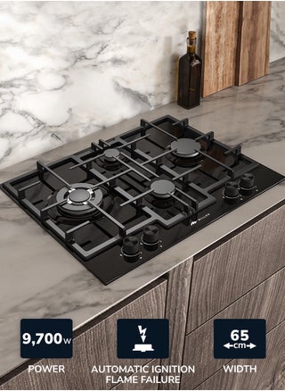 MILLEN 65 cm Built In Black Glass Gas Hob with SABAF Burners -3 Years Warranty, MGHG 6503 BL - pzsku/Z7014850860D6FDFF96EDZ/45/1750932575/5ed94d81-93b7-49ee-a5e9-2e9fd8ffa2d0